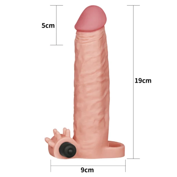 Indigo Buy Sex shop Peru Funda vibradora realista para pene Xtender 19V Juguete Sexual